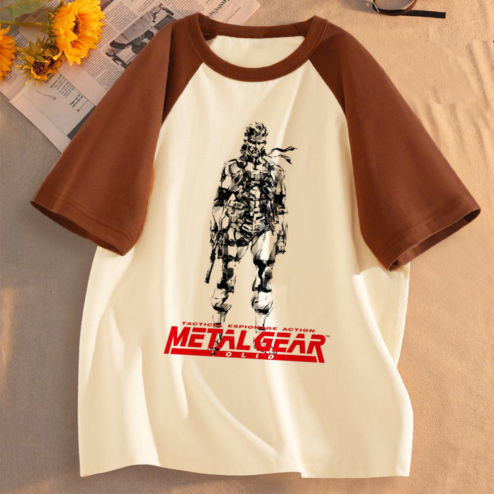 Women Fashion 80S - Kaos Metal Gear Solid wanita goth