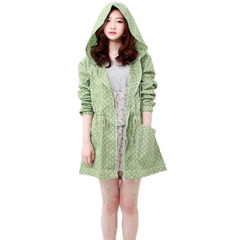 Women'S Fashion Raincoat - Jas hujan wanita motif bintik, ponco
