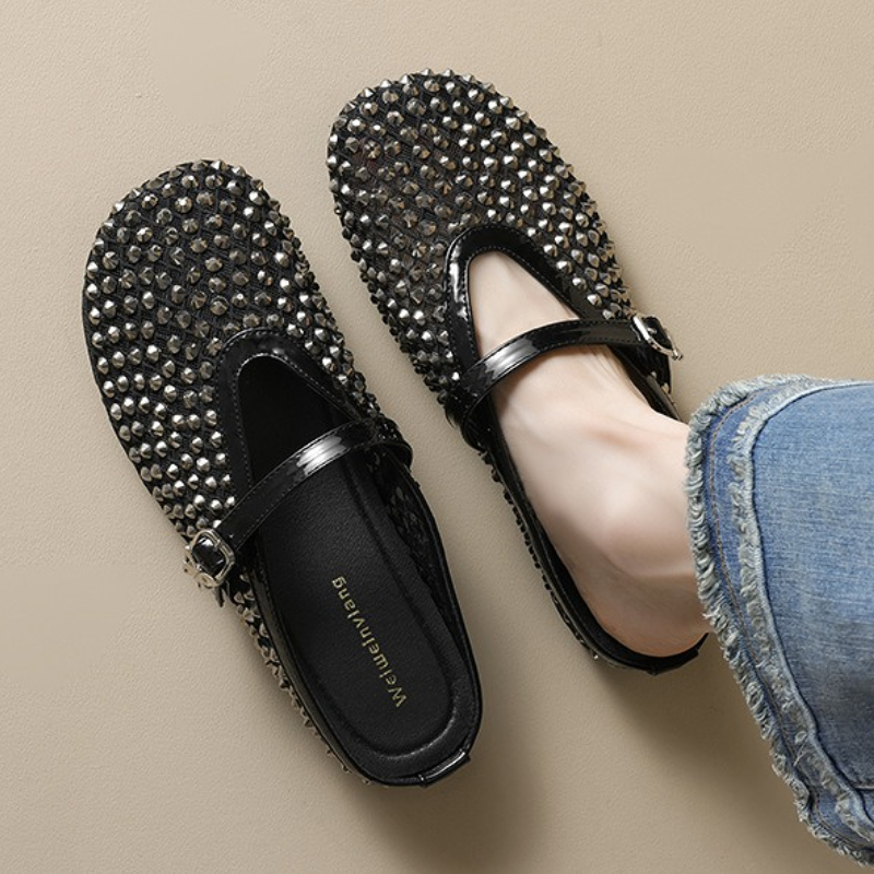 Women'S Fashion Sandals - Sandal Merek Berlian Imitasi Jaring Sandal