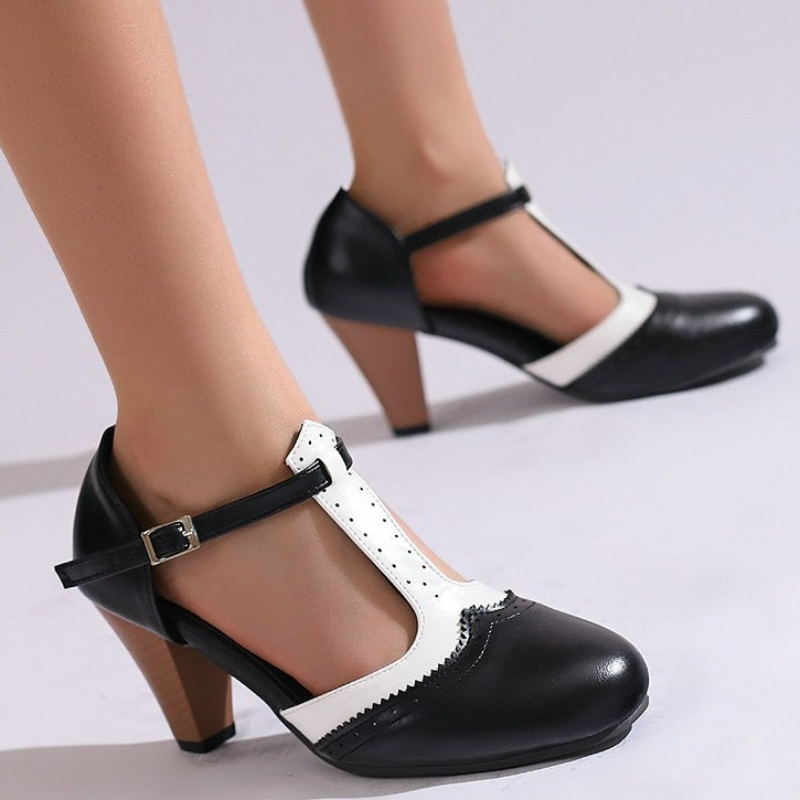 Women'S Fashion In The 1950S - Sepatu Wanita Vintage T-Strap Mary Jane