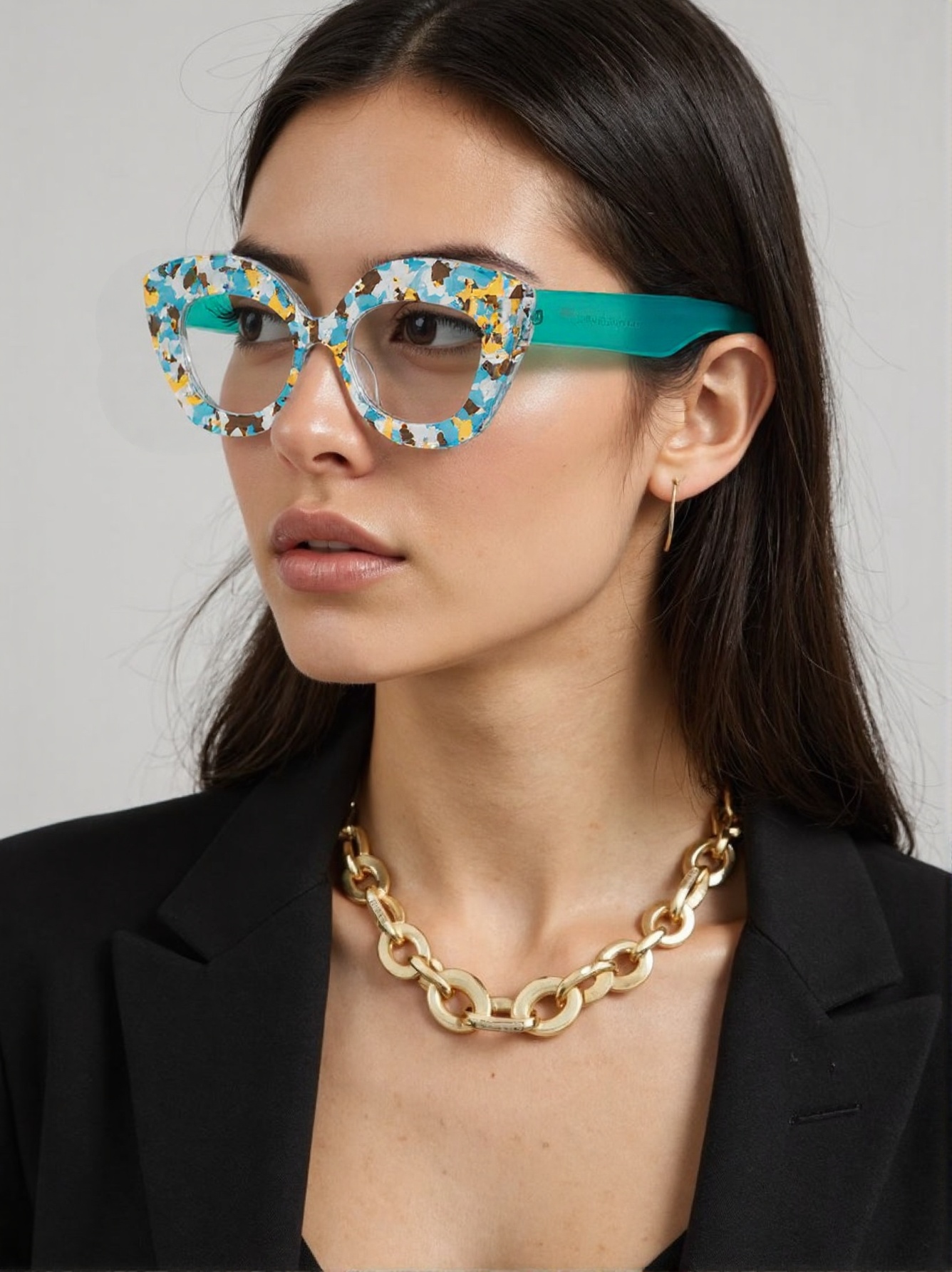 Women'S Fashion Glasses Non Prescription - Kacamata Anti-Cahaya Biru Wanita Elegan dengan