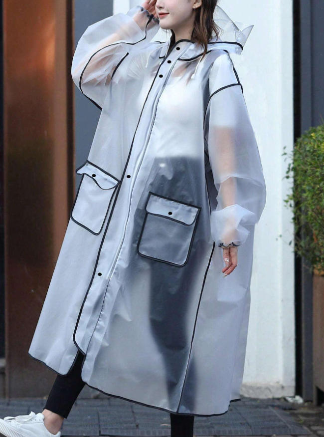 Women'S Fashion Raincoat - Jas Hujan Multifungsi Fashion Panjang Menutupi