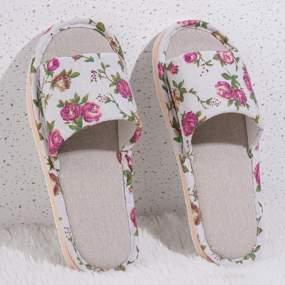 Women'S Fashion Sandals - Sendal Rumah Wanita Nyaman Bahan Flax,