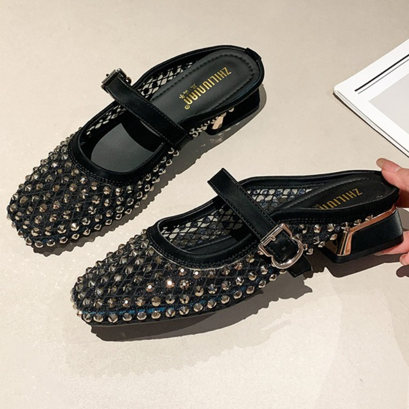 Women'S Fashion Sandals - Sendal Wanita Model Mules Hak Tebal