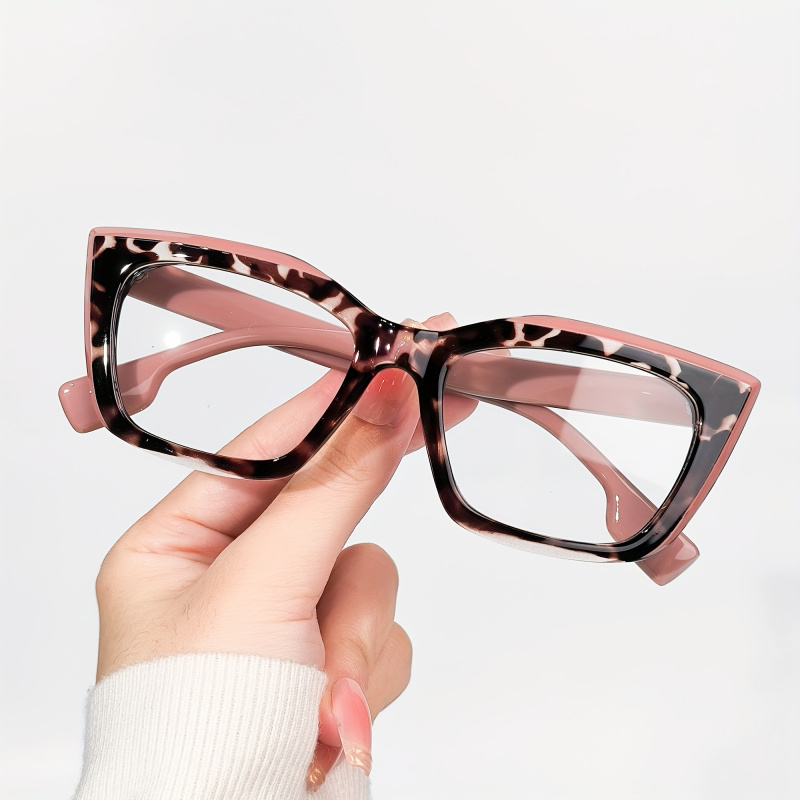 Women'S Fashion Glasses Non Prescription - Kacamata Bingkai Persegi Minimalis untuk Wanita