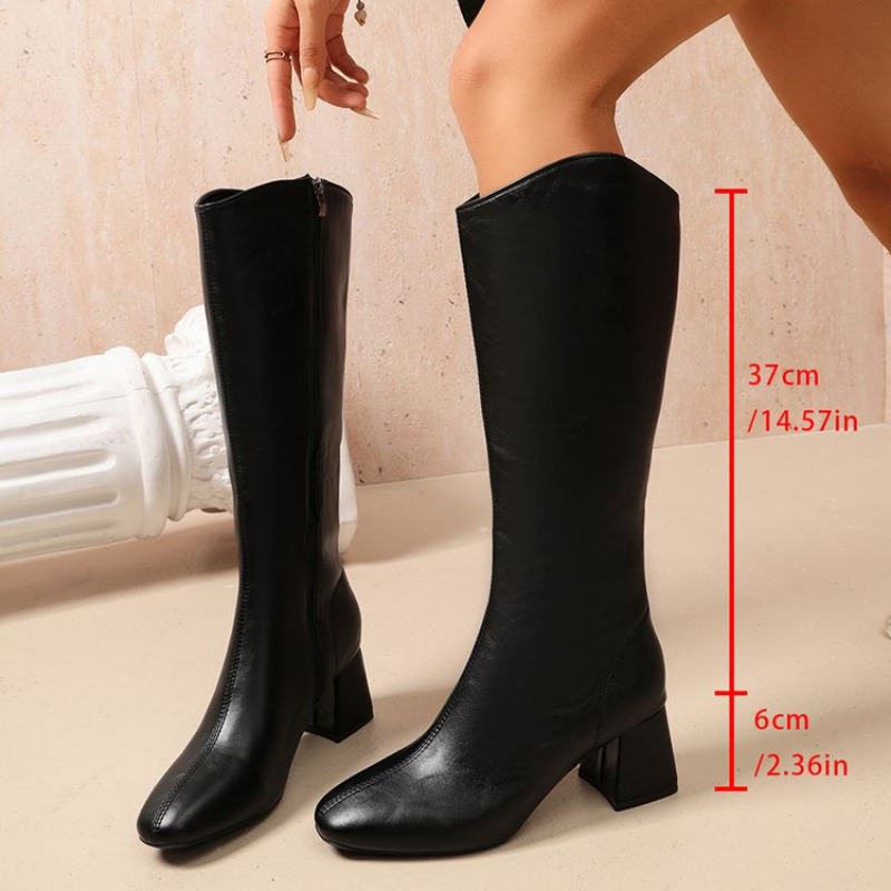 Women Fashion Model - Sepatu Bot Panjang Wanita dengan Ritsleting
