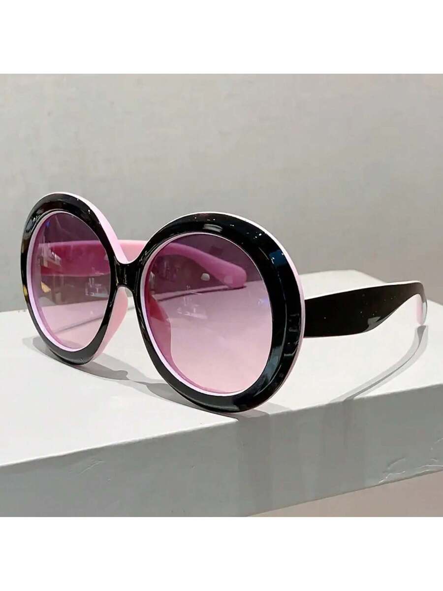 Women'S Fashion Glasses Non Prescription - Kacamata Wanita Bingkai Bulat Besar -