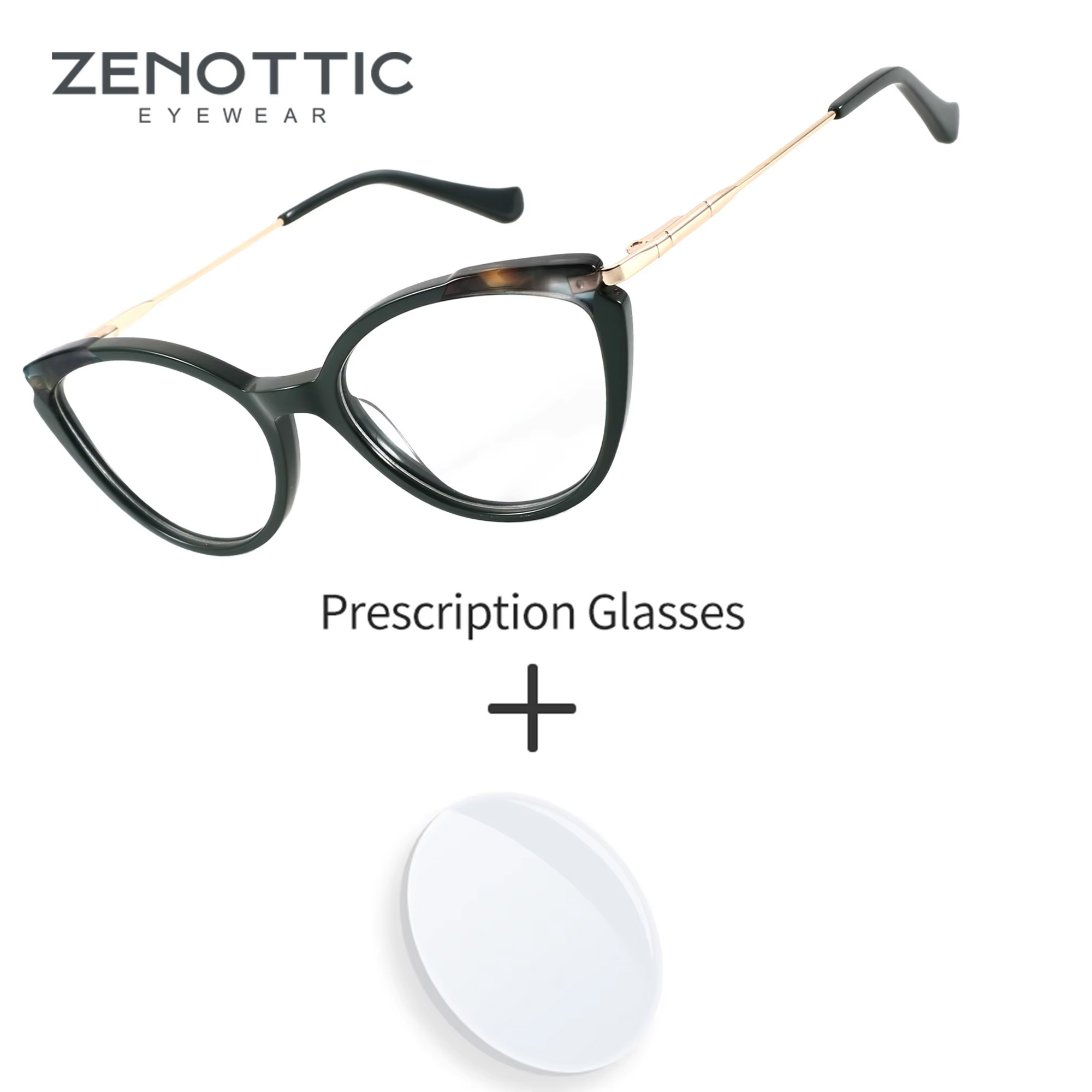 Women'S Fashion Glasses With Clear Lenses - ZENOTTIC Kacamata Resep Fashion Wanita Ukuran