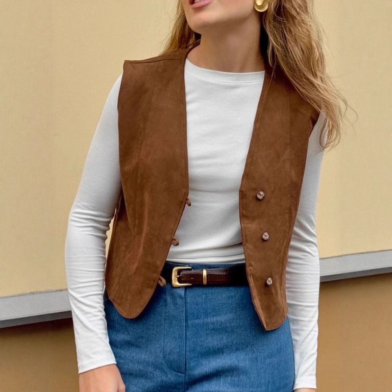 Women'S Fashion Utility Vest - Rompi Wanita FL Gaya Vintage Street