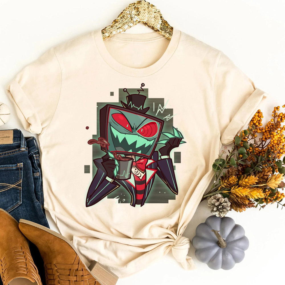 Kaos Hazbin Hotel shoujo fashi - Women Fashion 80S ulasan dan harga