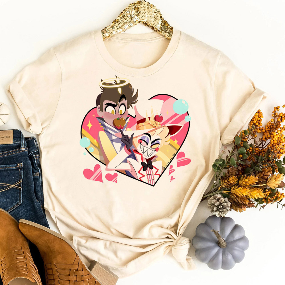 Kaos Hazbin Hotel shoujo fashi - Women Fashion 80S ulasan dan harga