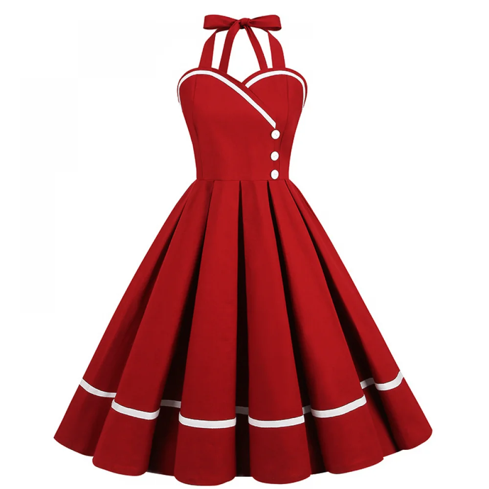 Gaun Retro Halloween 50S 60S 8 - Women Fashion 80S ulasan dan harga