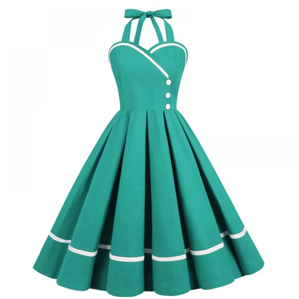 Gaun Retro Halloween 50S 60S 8 - Women Fashion 80S ulasan dan harga