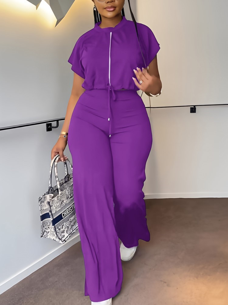 Set pakaian setelan wanita, at - Wide Leg Palazzo Pants ulasan dan harga