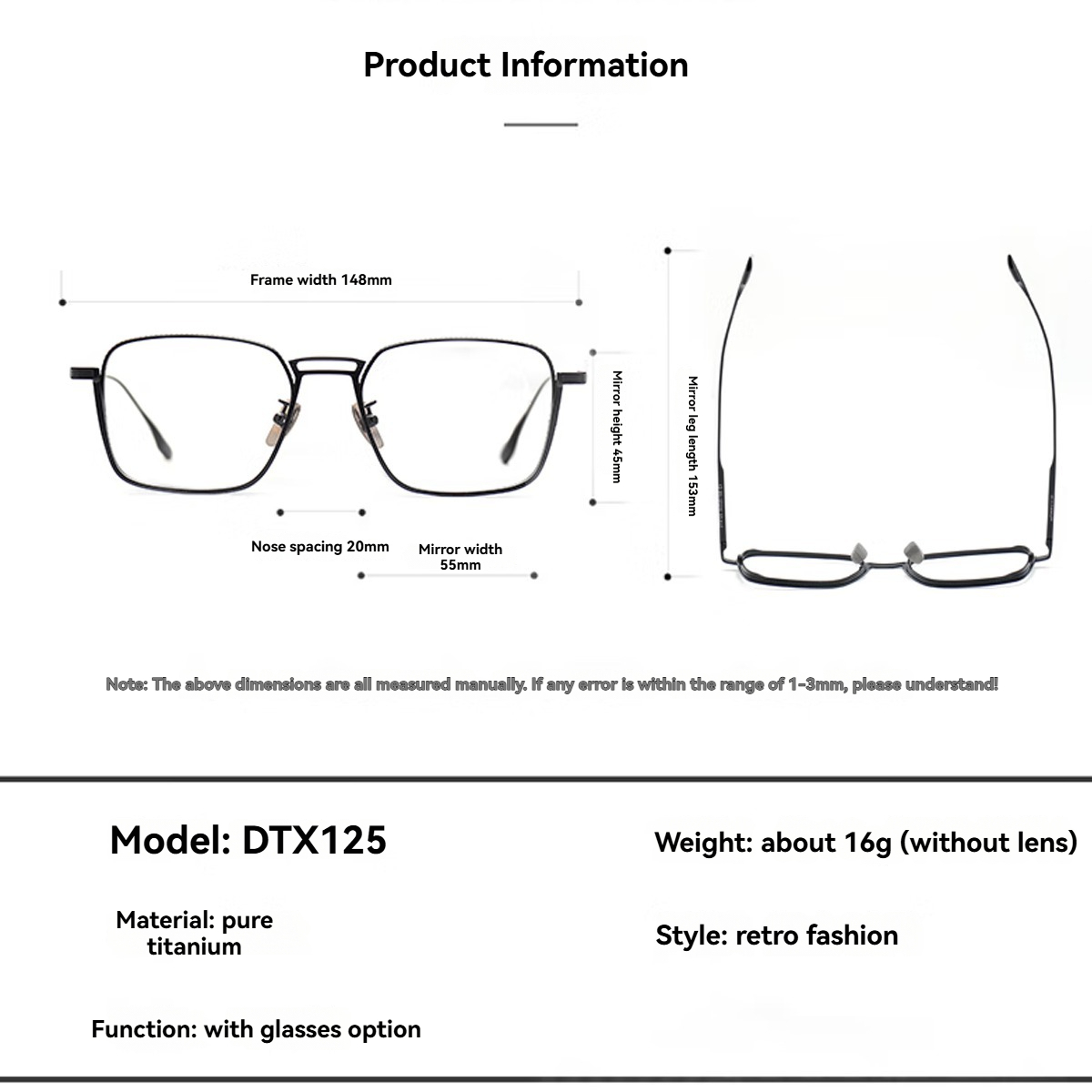 FYTOOMetal Frame Kacamata Polo - Women'S Fashion Glasses Non Prescription ulasan dan harga