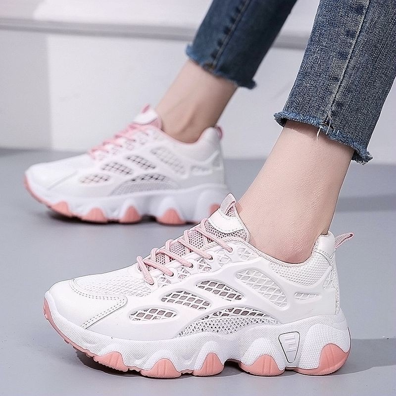 Sepatu kets tebal jaring bersi - Women'S Fashion Running Shoes ulasan dan harga