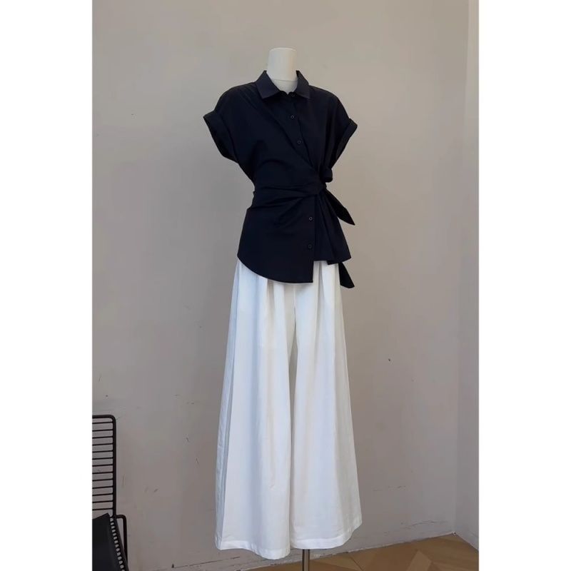 Kemeja Wanita Musim Panas Hita - Wide Leg Palazzo Pants ulasan dan harga