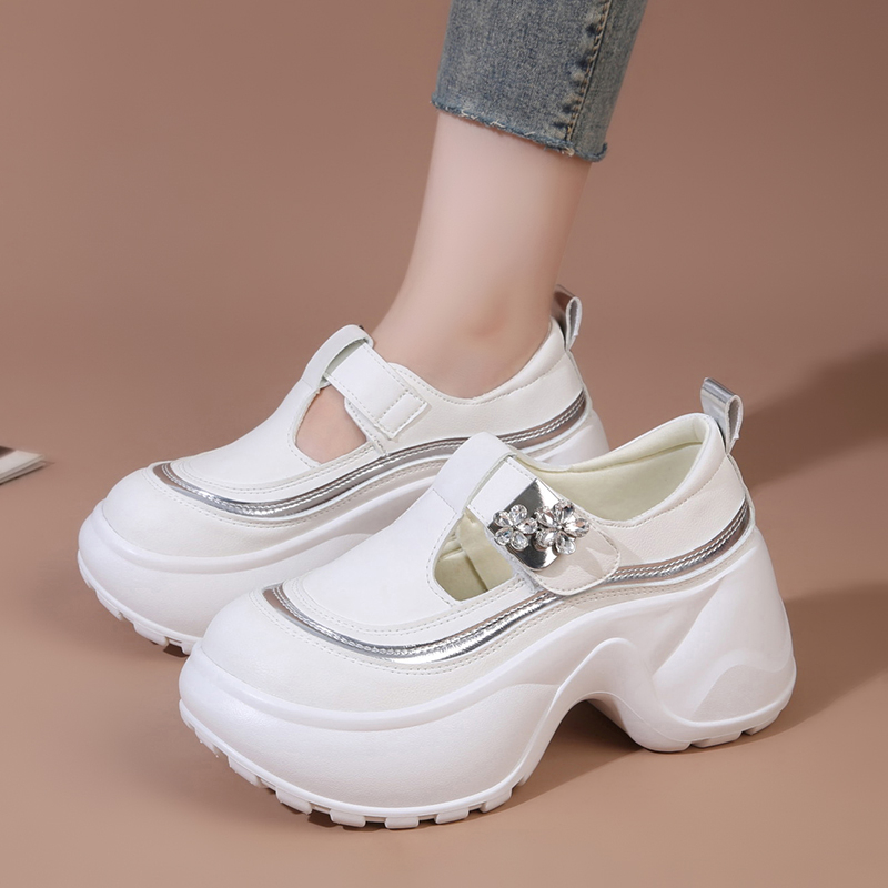 Sepatu Kasual Dekorasi Glitter - Women'S Fashion Velcro Sneakers ulasan dan harga