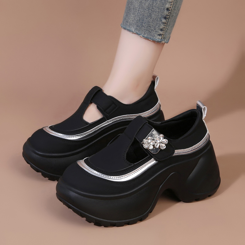 Sepatu Kasual Dekorasi Glitter - Women'S Fashion Velcro Sneakers ulasan dan harga