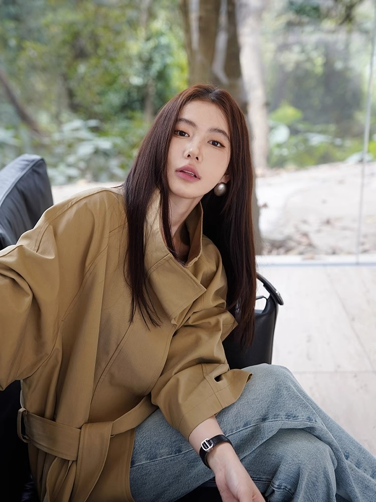 Jas Hujan Wanita Model Trench  - Women'S Fashion Raincoat ulasan dan harga