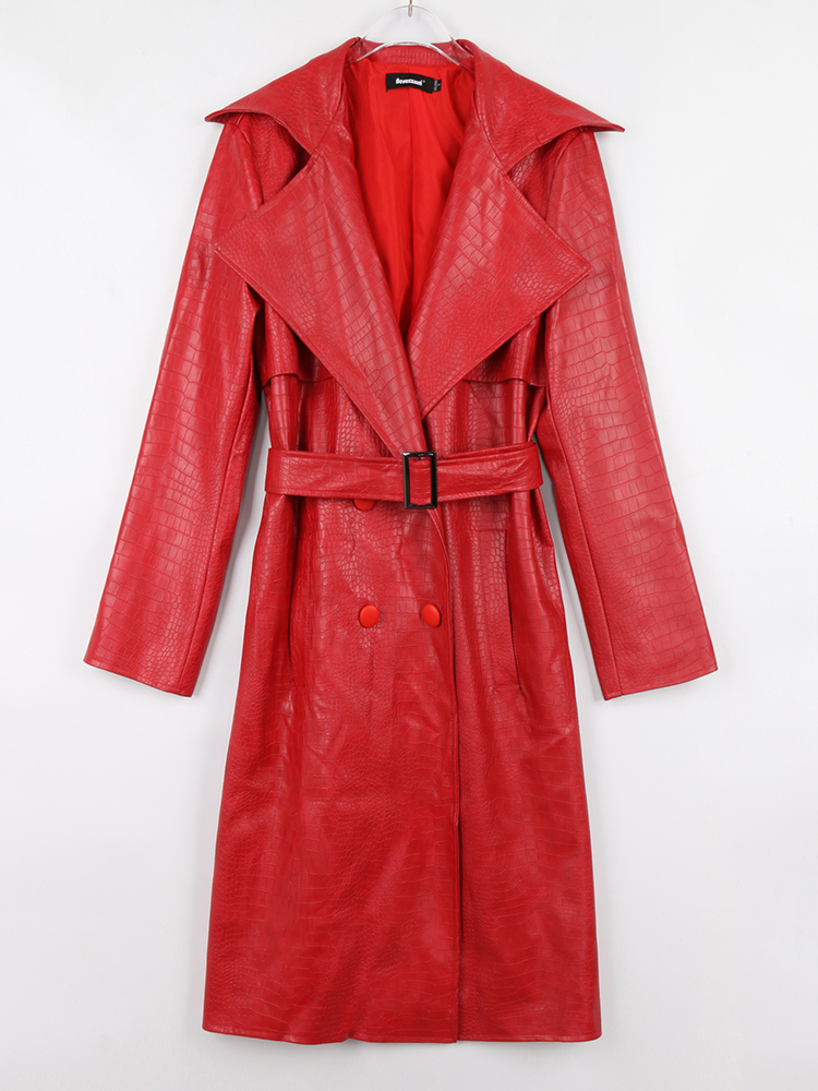 Mantel Hujan Kulit Motif Buaya - Women'S Fashion Raincoat ulasan dan harga