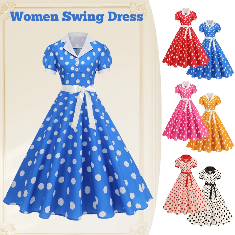 Gaun Musim Panas Vintage Polka - Women'S Fashion In The 1950S ulasan dan harga