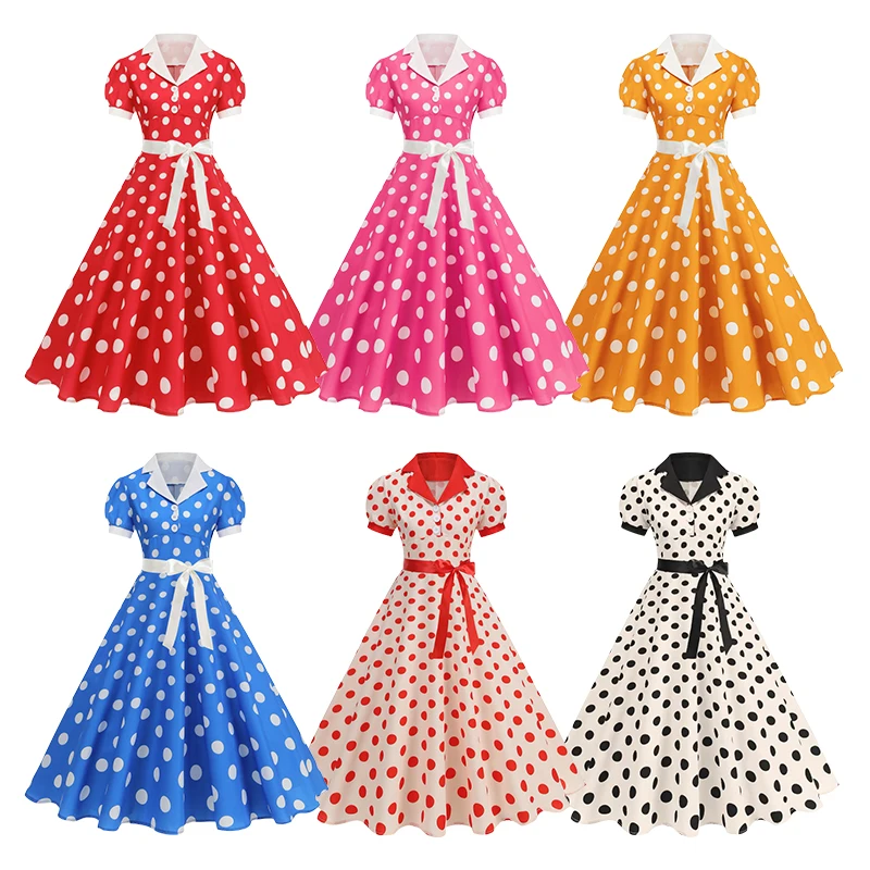 Gaun Musim Panas Vintage Polka - Women'S Fashion In The 1950S ulasan dan harga