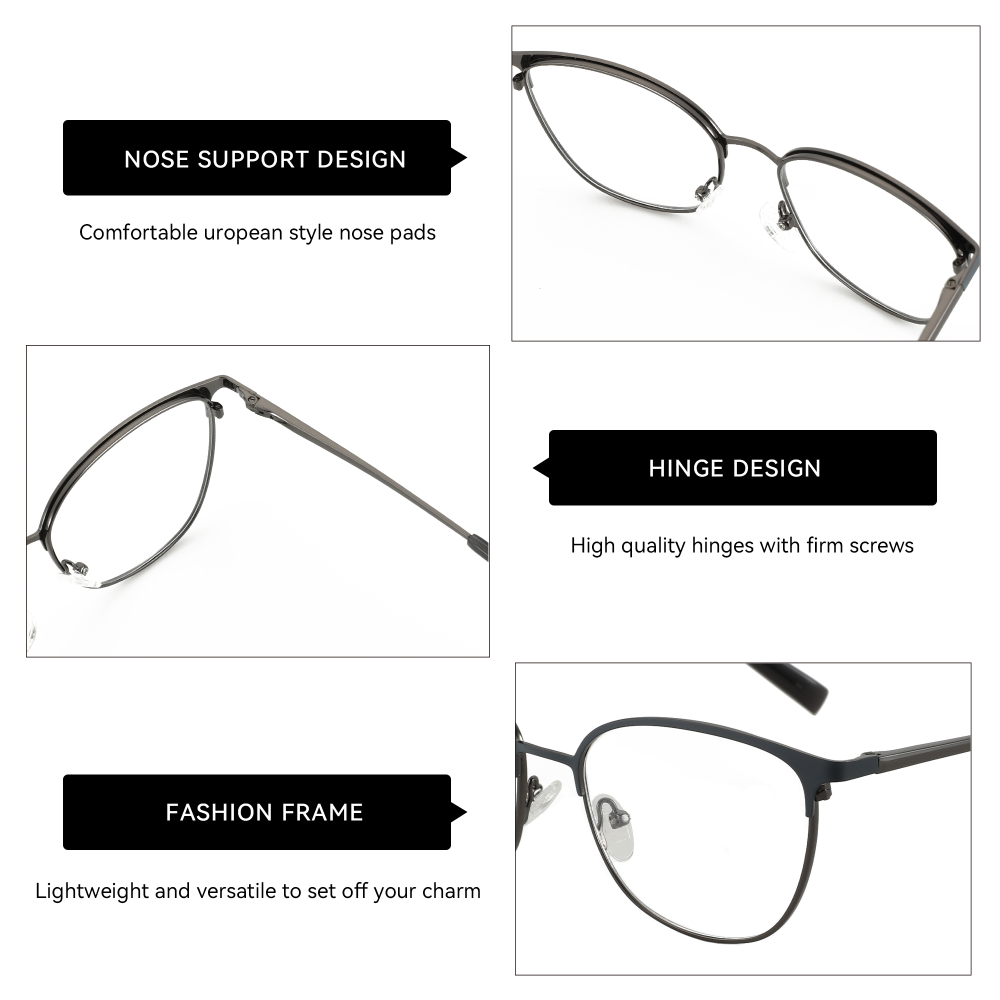 ZENOTTIC Fashion Square Bingka - Women'S Fashion Glasses Non Prescription ulasan dan harga