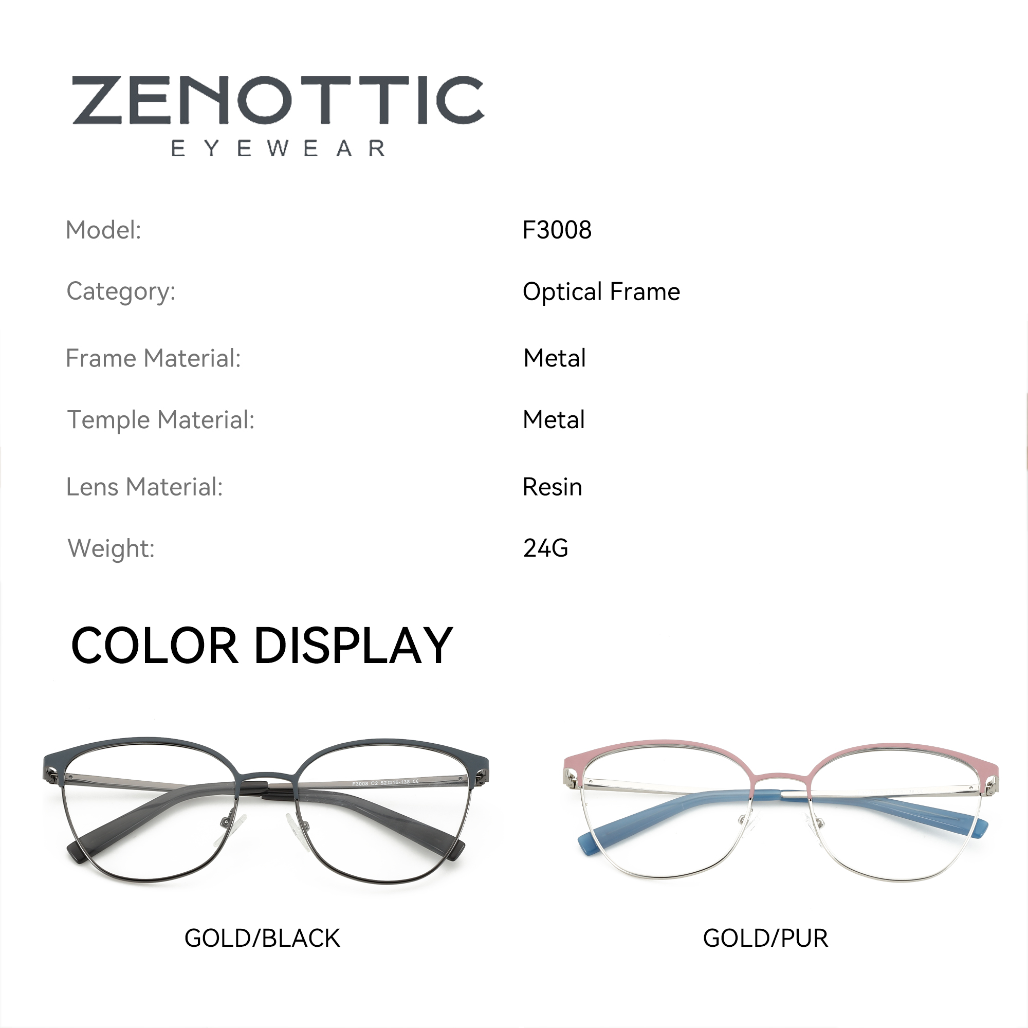 ZENOTTIC Fashion Square Bingka - Women'S Fashion Glasses Non Prescription ulasan dan harga