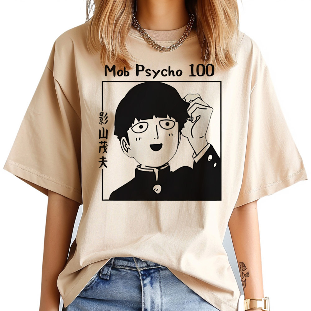 Kaus Mob Psycho 100 Wanita Psy - Women Fashion 80S ulasan dan harga