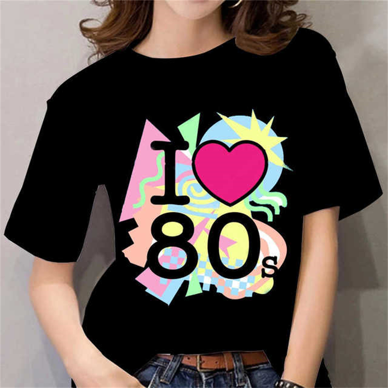 Kaos Wanita 80-an Hitam/Putih, - Women Fashion 80S ulasan dan harga