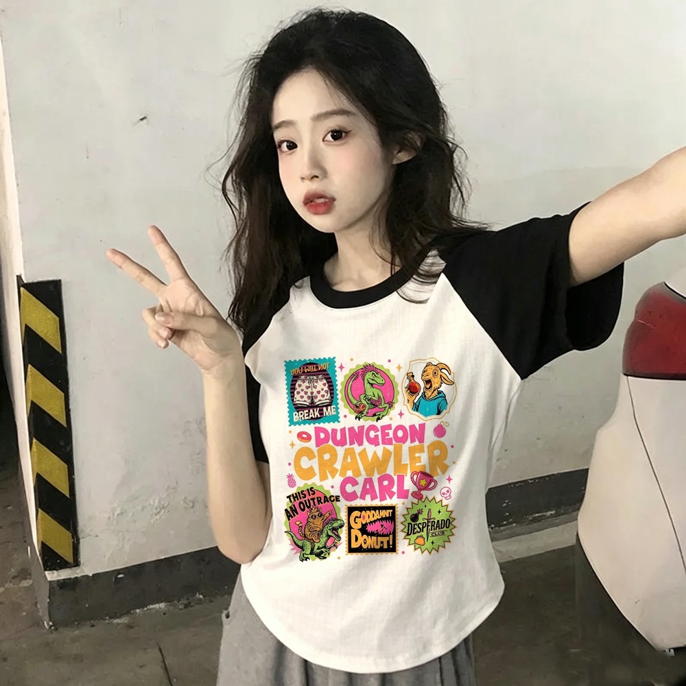 Kaos Dungeon Crawler Carl wani - Women Fashion 80S ulasan dan harga