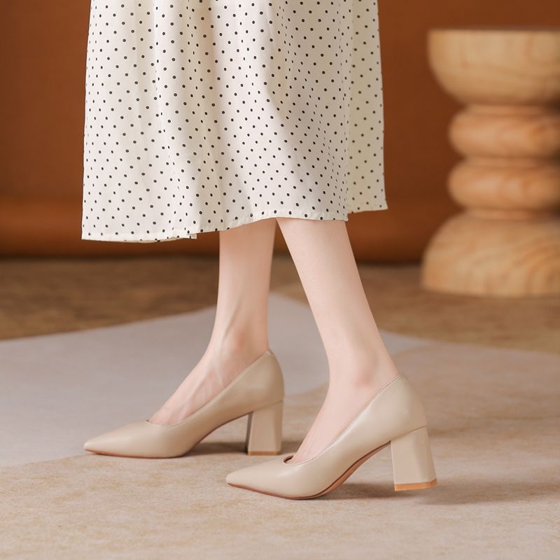 Sepatu kerja hak tebal mengkil - Women Fashion Model ulasan dan harga