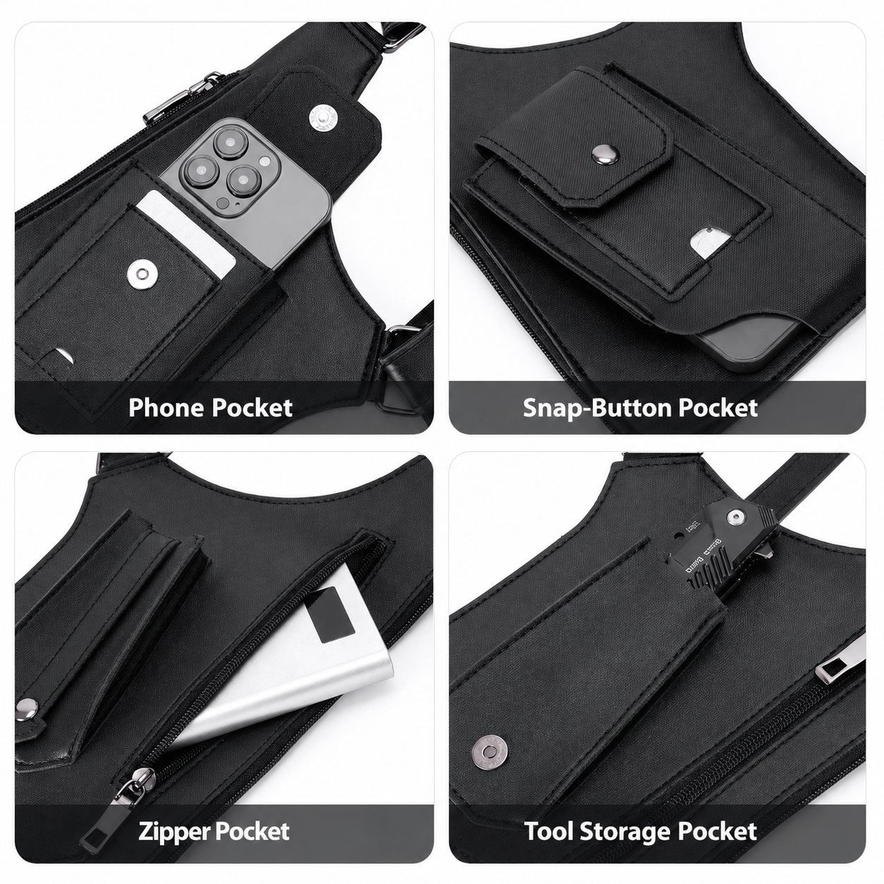 Tas Rompi Kulit Pria Wanita, T - Women'S Fashion Utility Vest ulasan dan harga