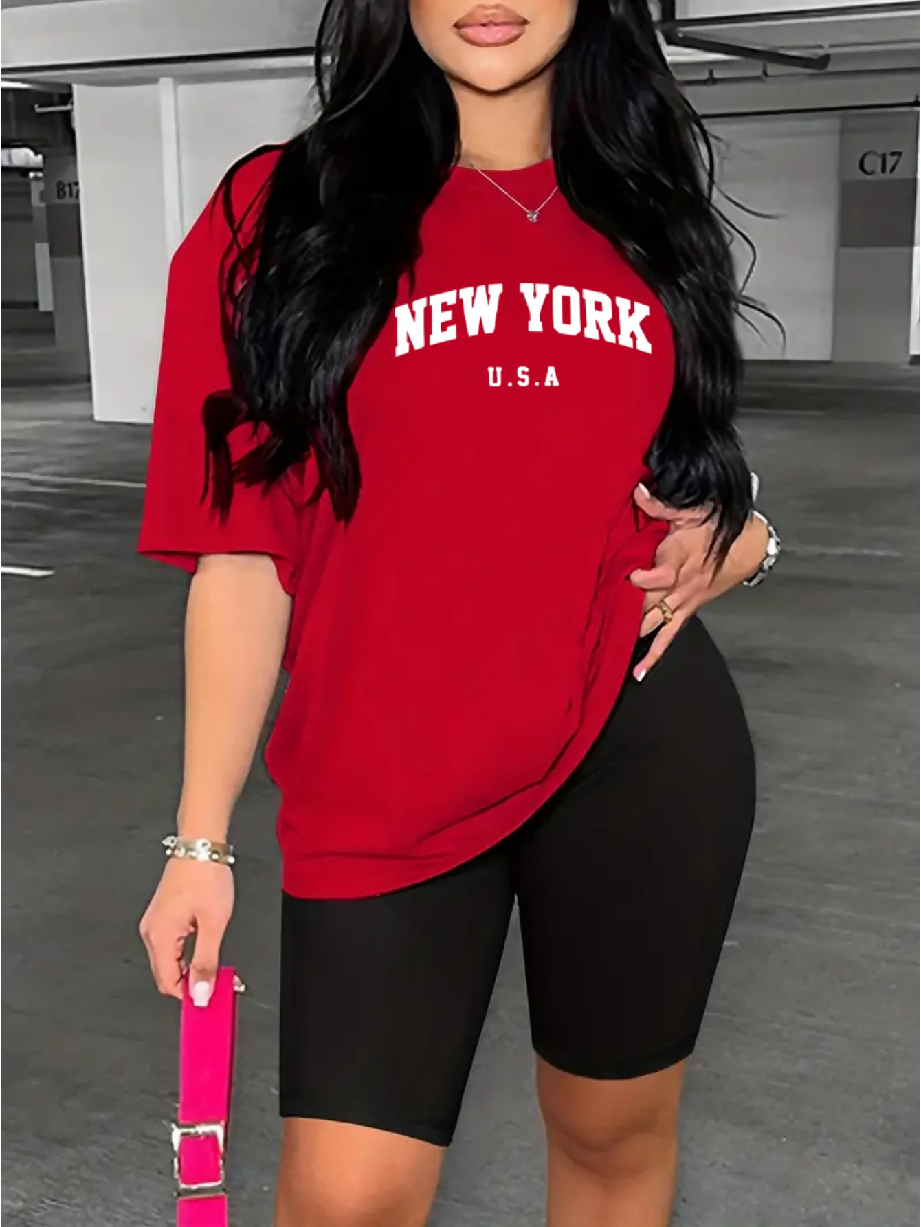 New York setelan kaus motif Us - Women Fashion Usa ulasan dan harga