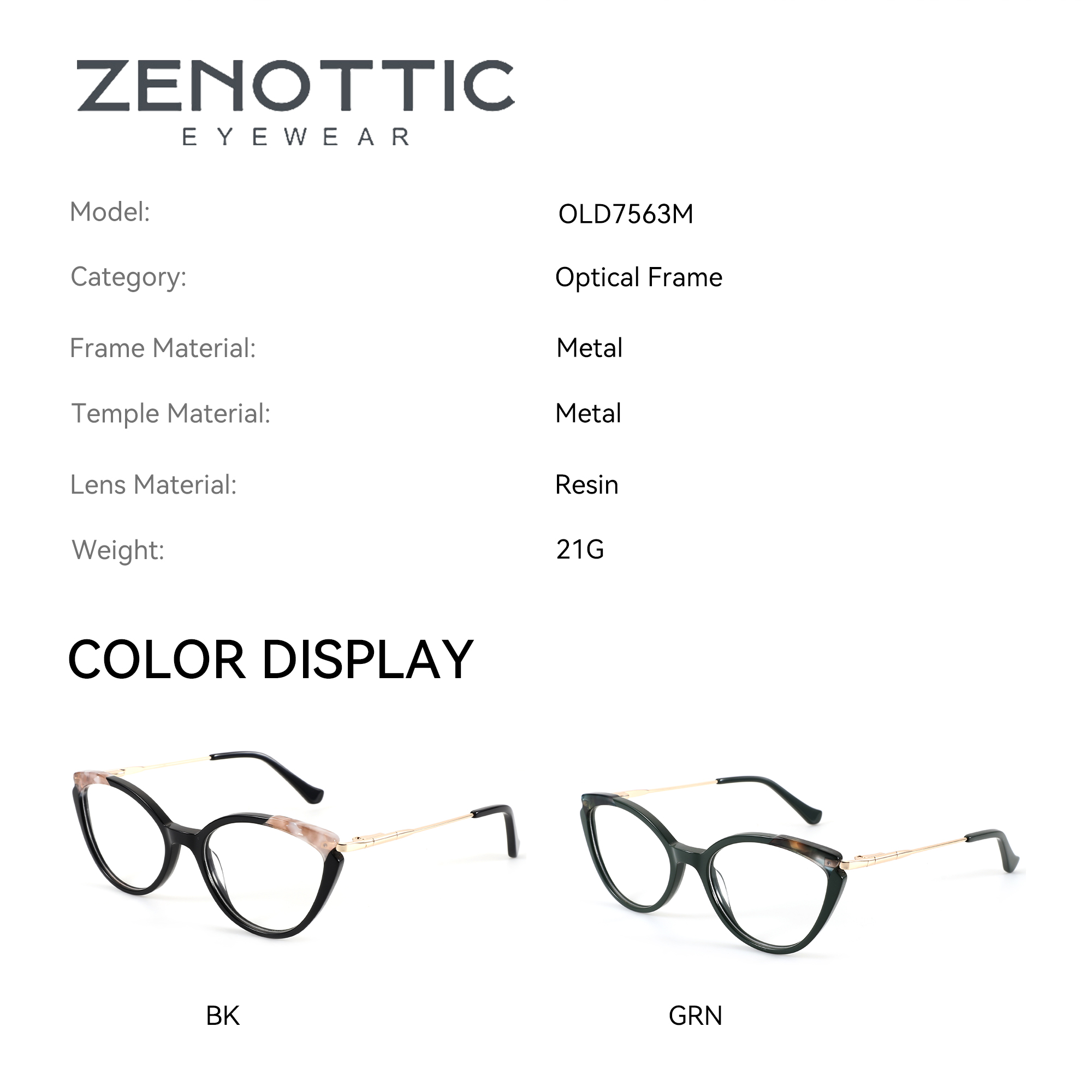 ZENOTTIC Kacamata Resep Fashio - Women'S Fashion Glasses With Clear Lenses ulasan dan harga