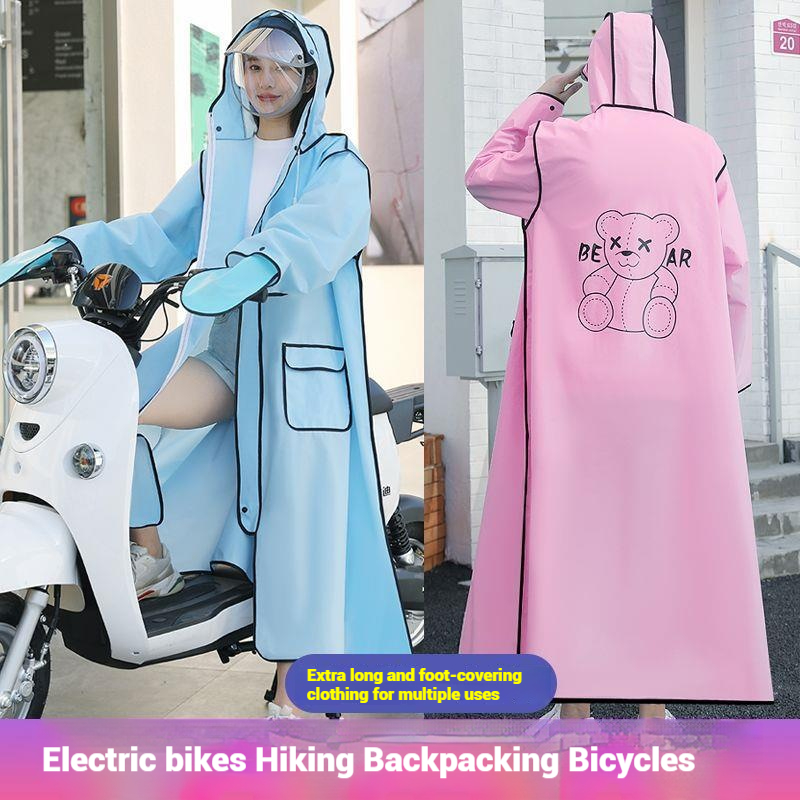 Jas hujan panjang tahan air de - Women'S Fashion Raincoat ulasan dan harga