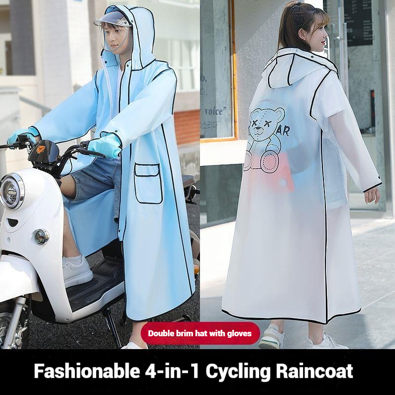 Jas hujan panjang tahan air de - Women'S Fashion Raincoat ulasan dan harga