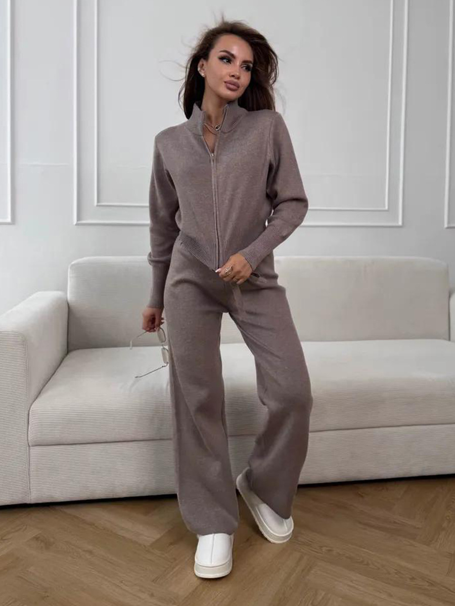 Wolfeel Set Celana Rajut Ritsl - Wide Leg Palazzo Pants ulasan dan harga
