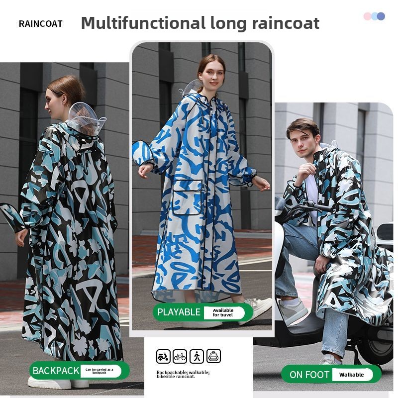 Jas Hujan Kamuflase Panjang un - Women'S Fashion Raincoat ulasan dan harga